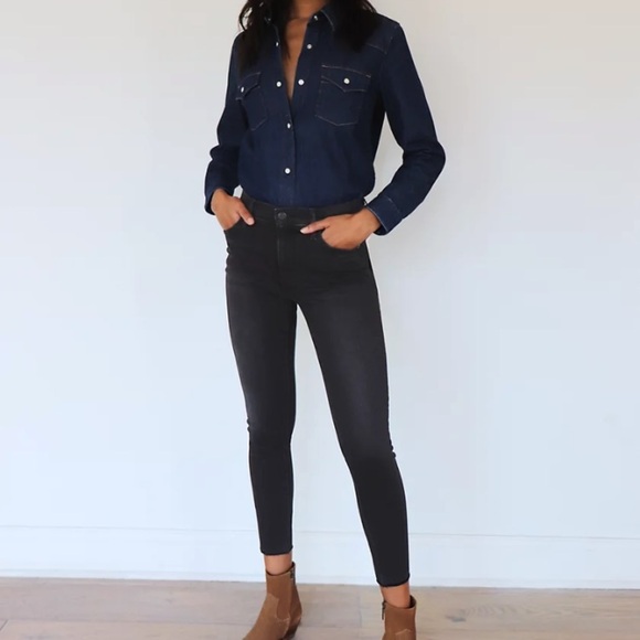 Denim forum NWT the nico mid rise skinny crop Jean - Picture 1 of 8